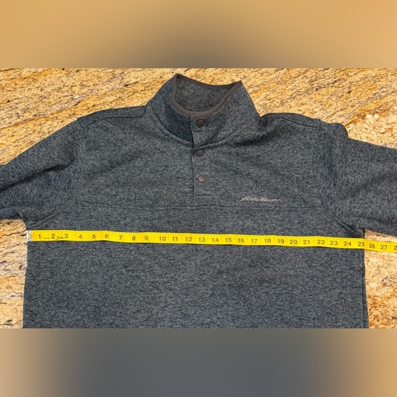 Eddie Bauer Radiator Fleece Men's Blue Pullover T-Snap Sweatshirt Size Tall XL - Picture 6 of 9